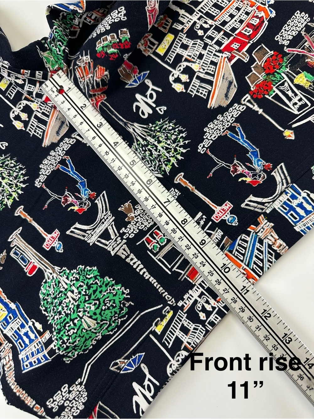 Joseph Ribkoff Paris Sketch Print Crop Pull-On Stretch Pants Size 14 - Picture 5 of 12